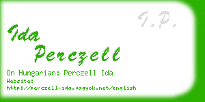 ida perczell business card